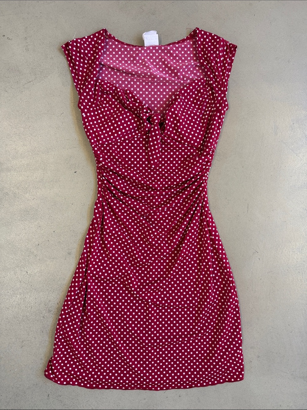 Vintage Frederick's of Hollywood Raspberry Red Polka Dot Tank